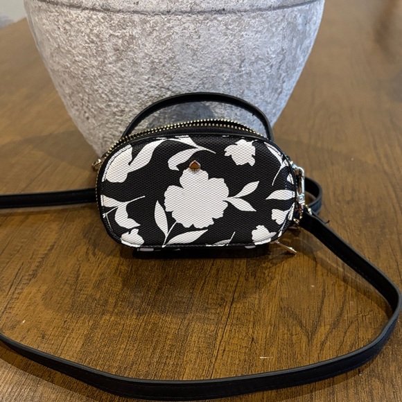 Kate Spade Black and White Floral Mini Bag - Picture 1 of 4